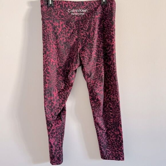 CALVIN KLEIN PERFORMANCE High-Waist Animal-Print Leggings athletic sport peached - Picture 3 of 9